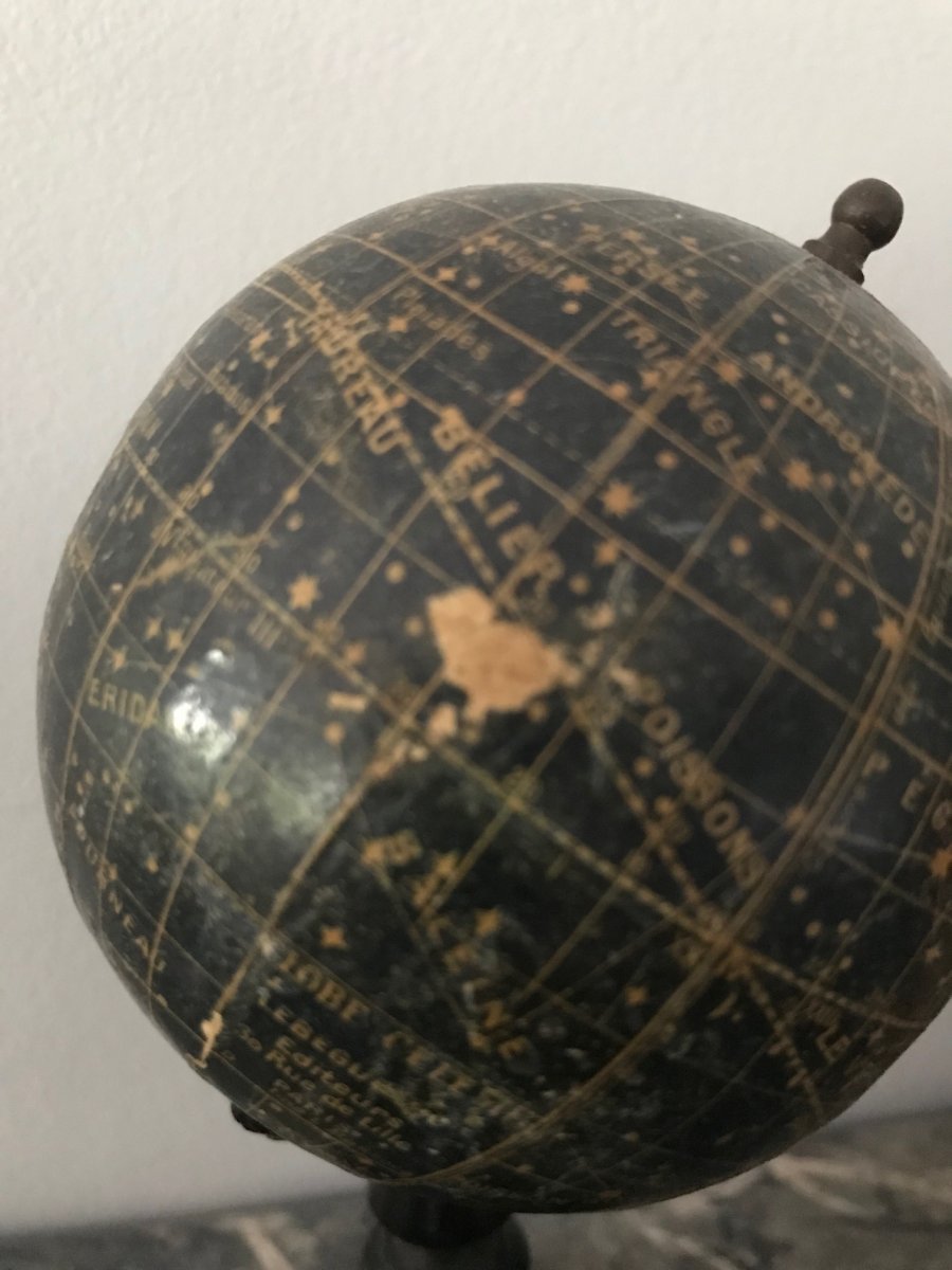 Petit Globe Céleste Signé Lebègue à Paris-photo-4