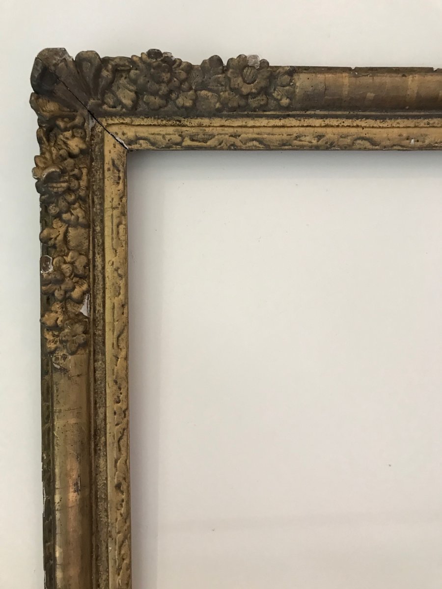 Grand Cadre Louis XIII En Bois Sculpté-photo-5