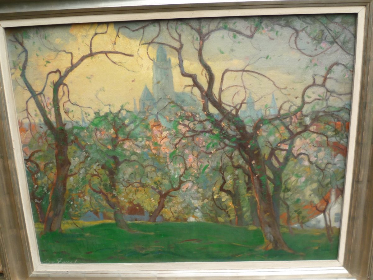 Léo Paret (1896-1976) - Orchard In Flowers-photo-2