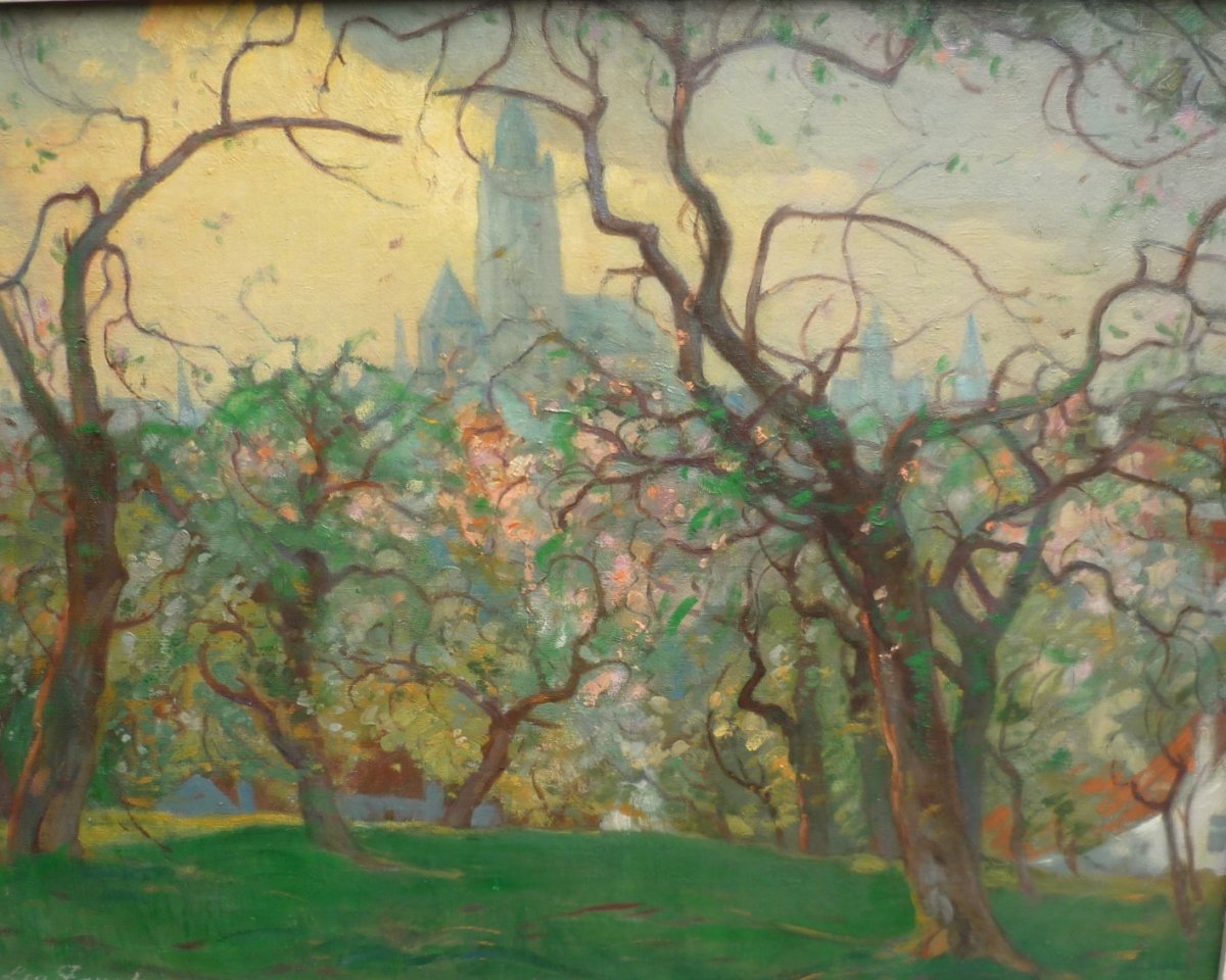 Léo Paret (1896-1976) - Orchard In Flowers