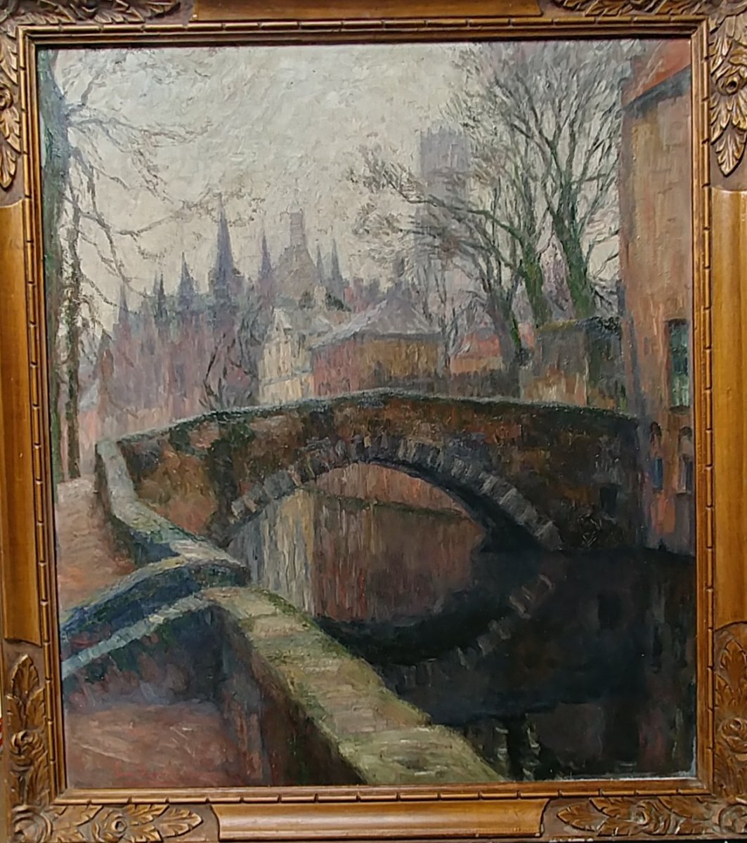 Emile Rommelaere (1873-1961) - Bridge In Bruges