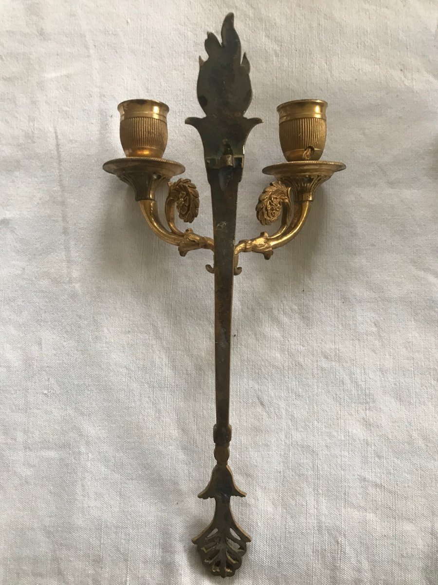 Pair Of Empire Period Wall Lamps-photo-2