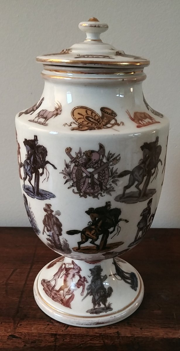 Covered Jug With Circus Decor-photo-3