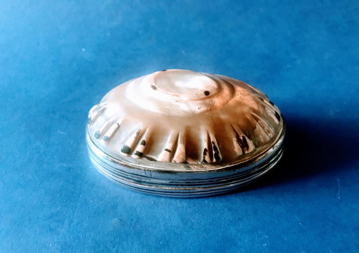 Sterling Silver Snuffbox And Seashell-photo-4