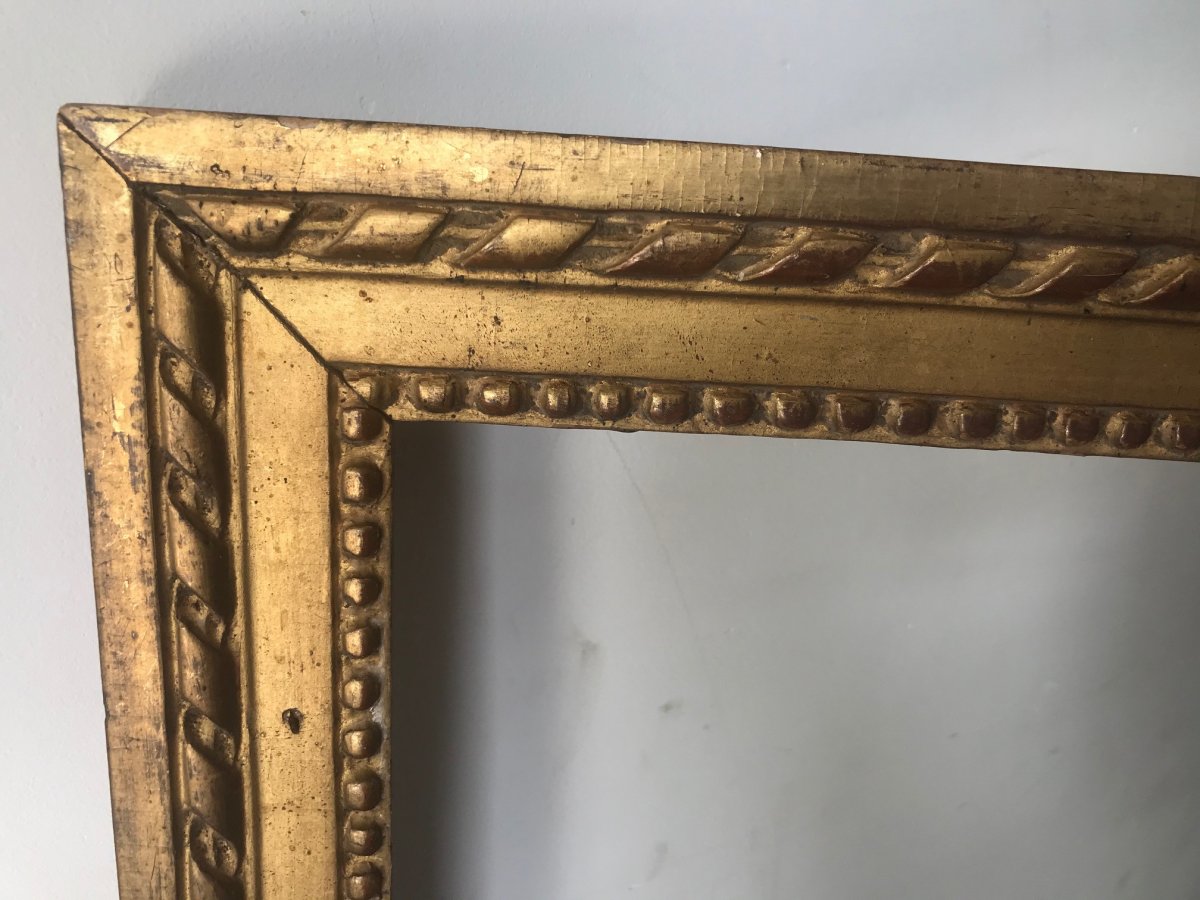 Cadre Louis XVI En Bois Doré Sculpté-photo-4