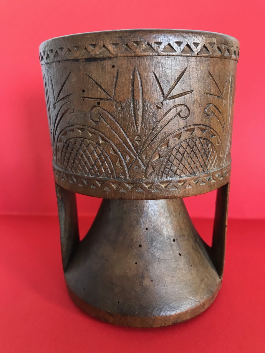 Folk Art - Chalice In Carved Wood