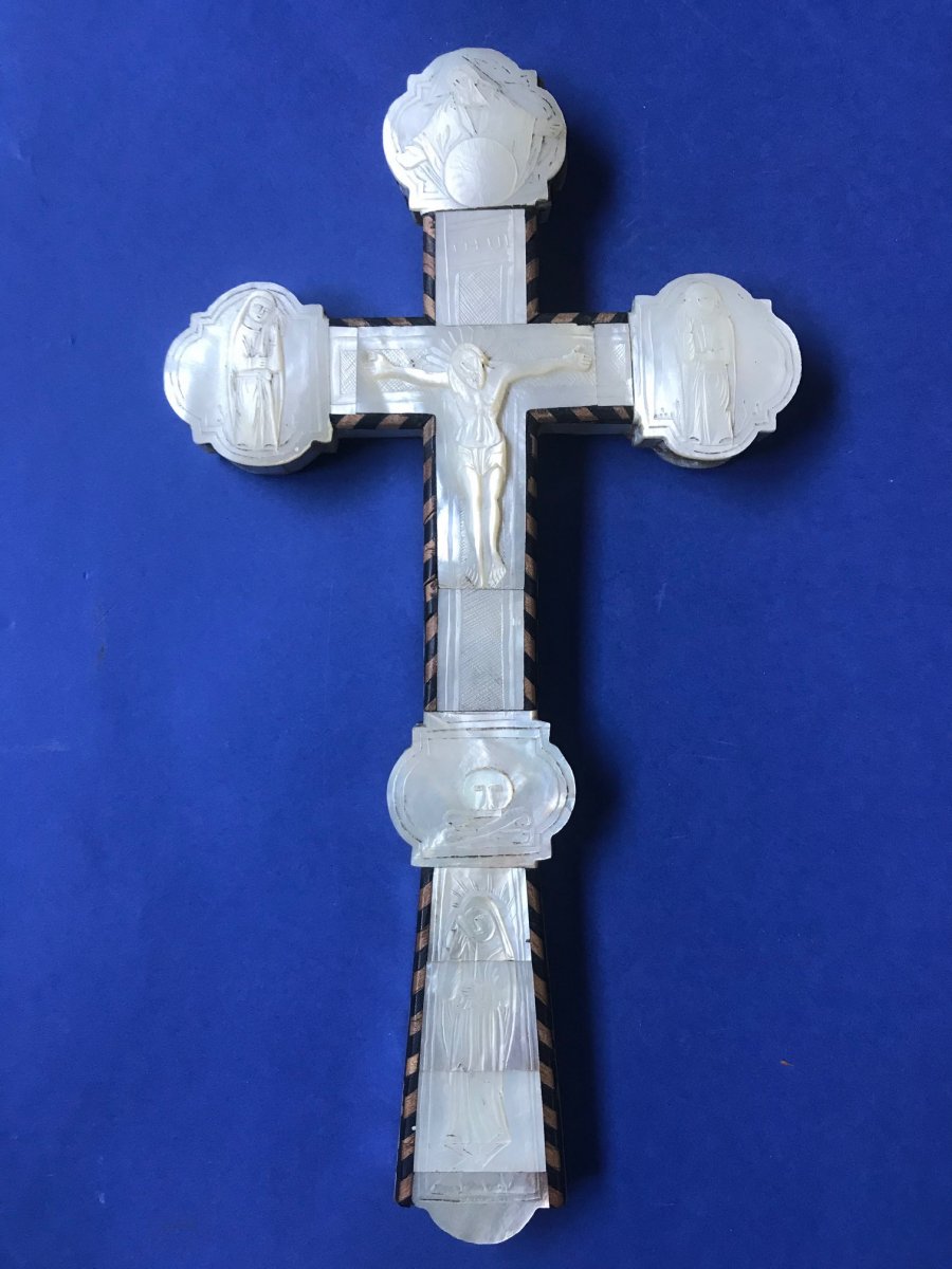 Cross In Mother Of Pearl Inlay Italy XVII / XVIII