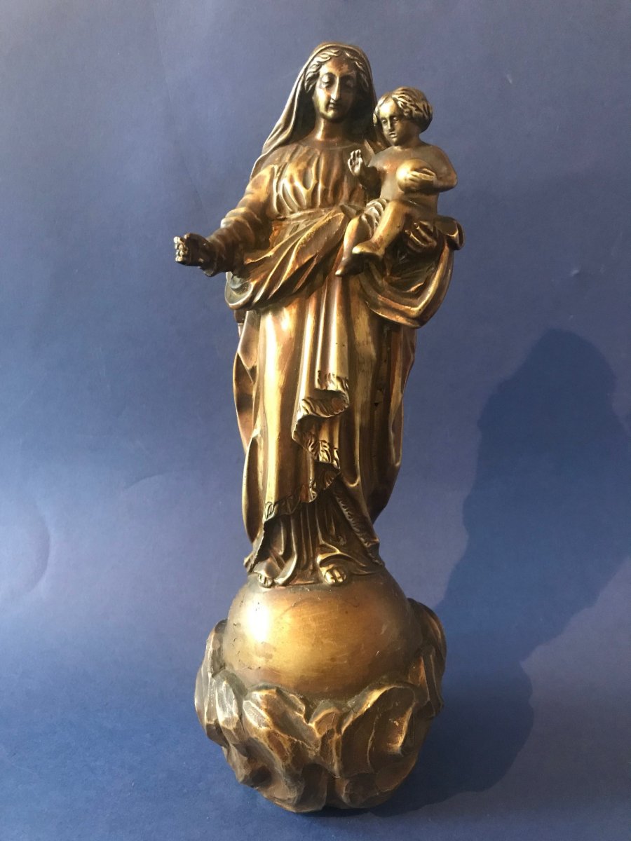  Vierge à l'Enfant En Bronze