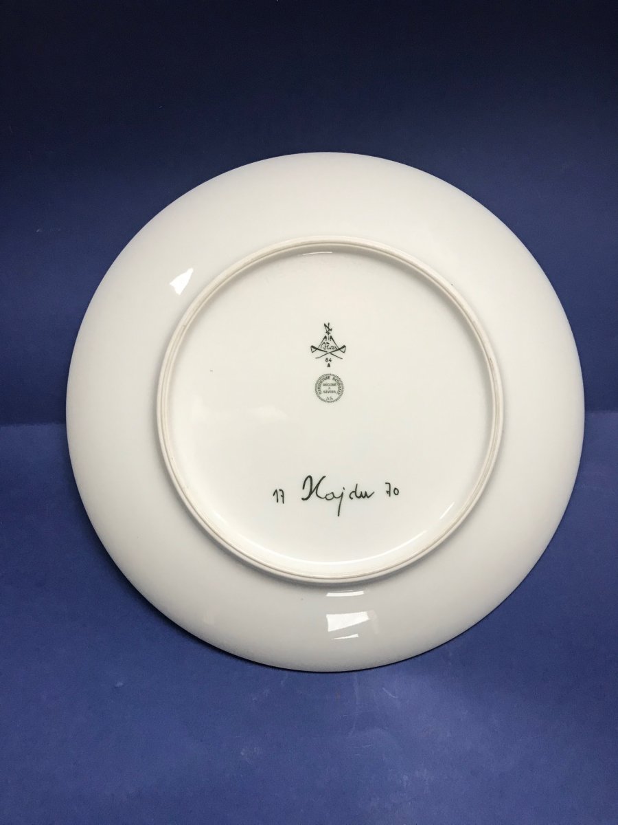 Étienne Hajdu - Plat Porcelaine De Sèvres-photo-2