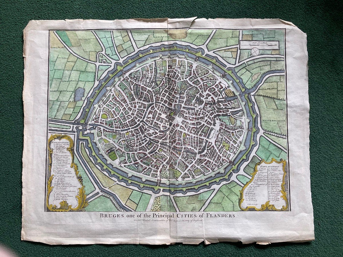 Map Of Bruges 17th Century