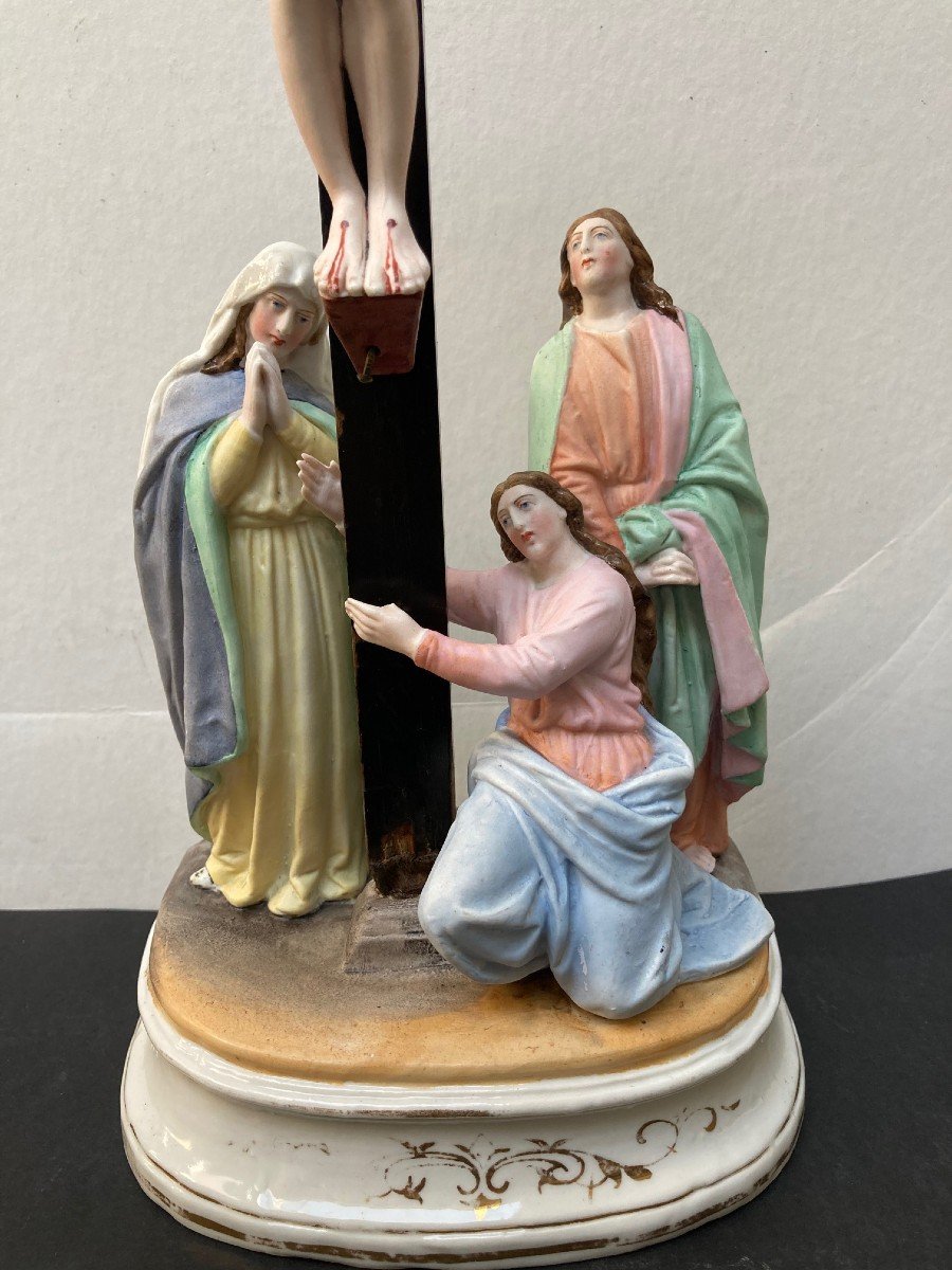 La Crucifixion En Biscuit De Porcelaine-photo-2
