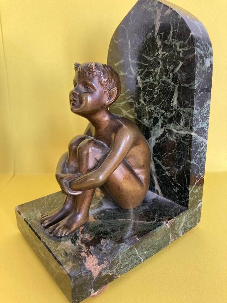 Pair Of Young Faun Bookends-photo-1