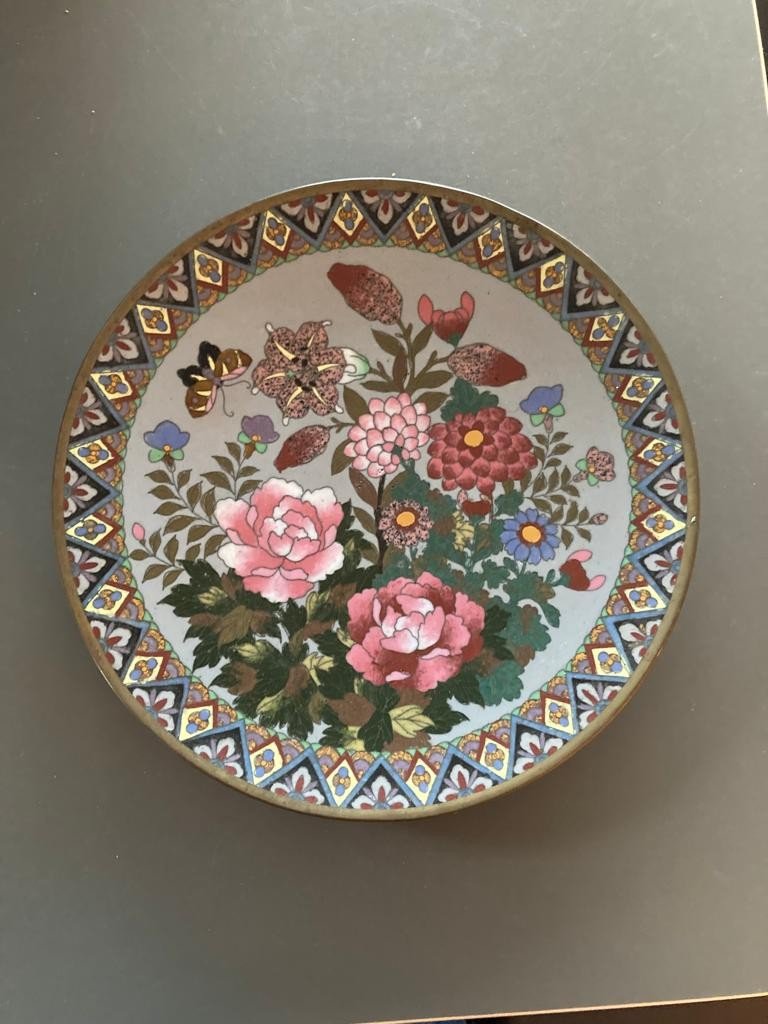 Japan - Plate With Cloisonne Enamels