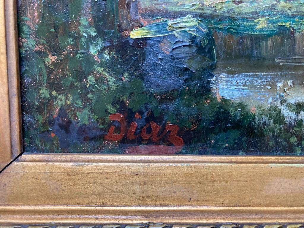 Diaz De La Pena Painting Barbizon School-photo-3
