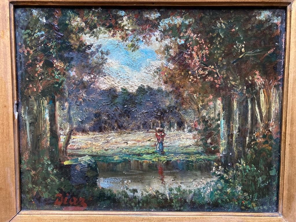 Diaz De La Pena Painting Barbizon School-photo-4