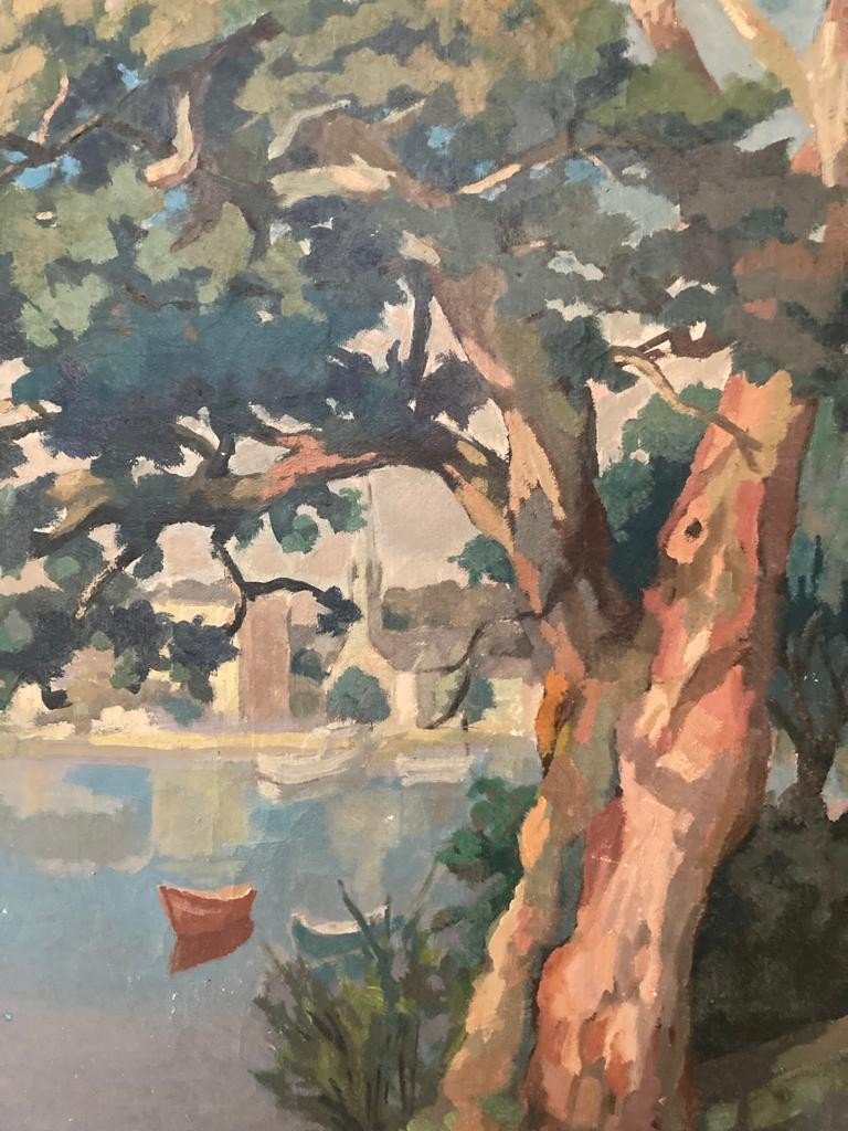 Sailly Le Golfe Du Morbihan Tableau Paysage Breton-photo-2