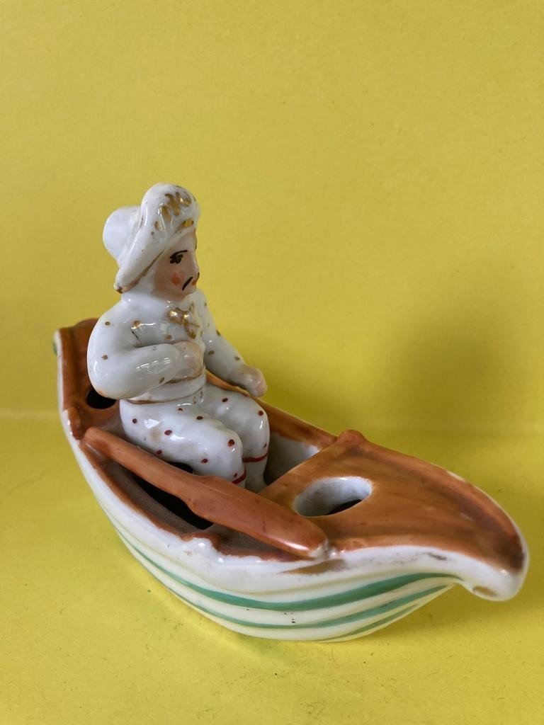 Encrier Porcelaine Vieux Paris Le Gondolier-photo-2