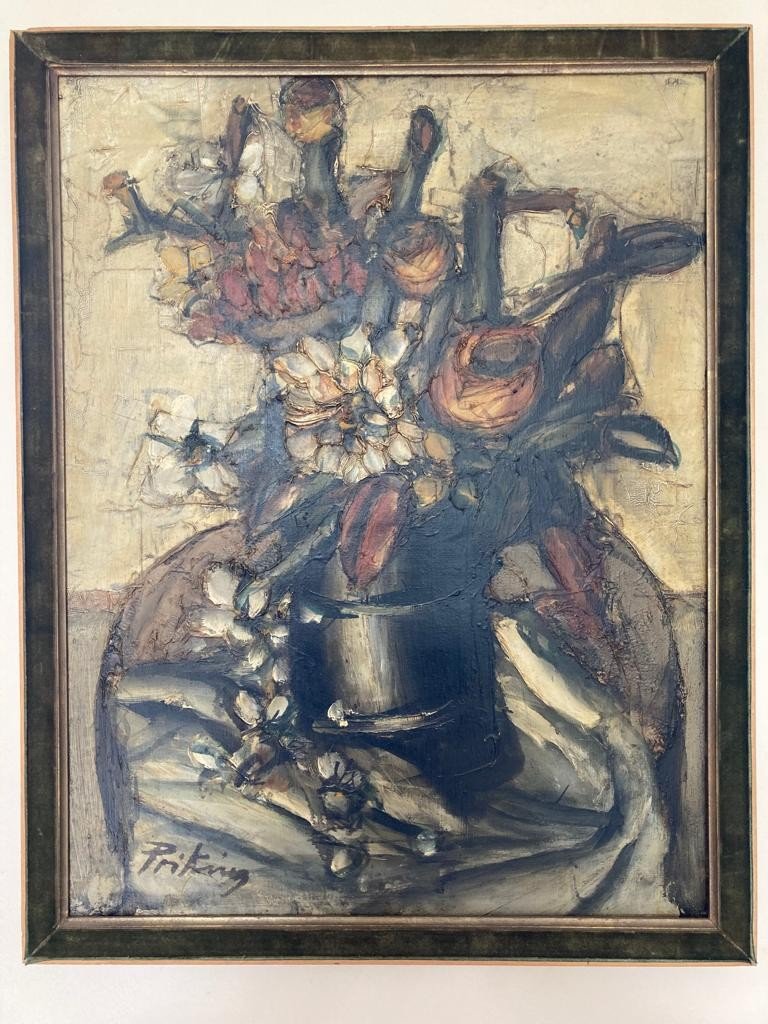 Franz Priking (1929-1979) Le Bouquet De Fleurs