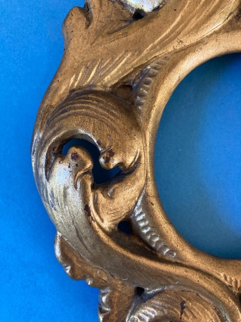 Oval Frame In Carved And Gilded Wood Italy-photo-2