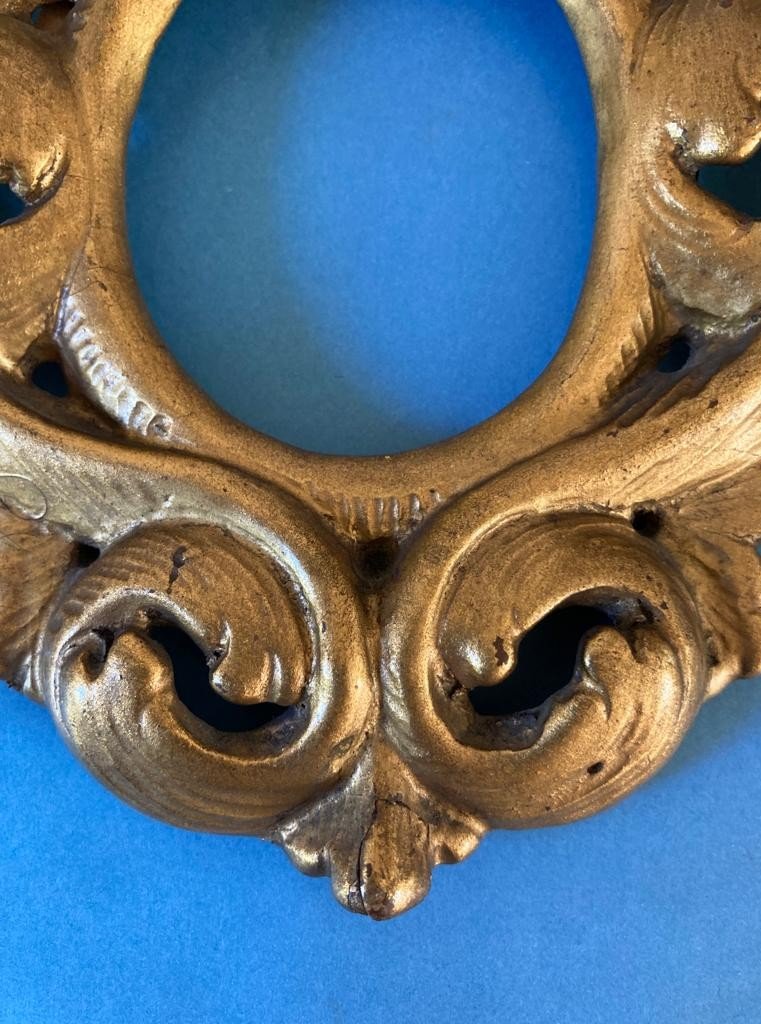 Oval Frame In Carved And Gilded Wood Italy-photo-1