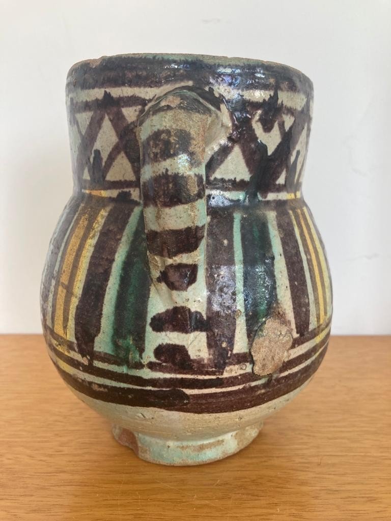 Pot With Two Handles Ceramic Pottery Fez Morocco-photo-4