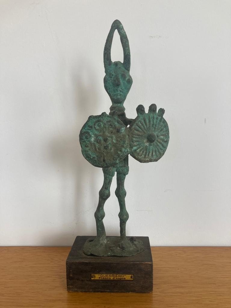 Franco d'Aspro Le Guerrier Sculpture Bronze