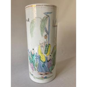 Chine Vase Rouleau En Porcelaine