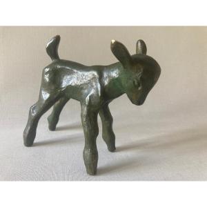 René Schorr Le Chevreau Bronze Animalier