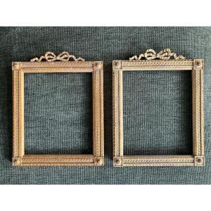 Pair Of Louis XVI Style Gilded Wood Frames