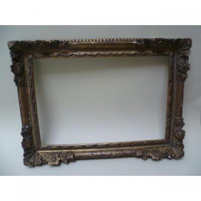 Cadre Louis XIII Bois Sculpte Dore