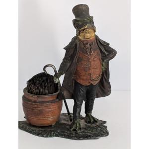 Viennese Bronze Nuremberg Lead Toad Needle Holder