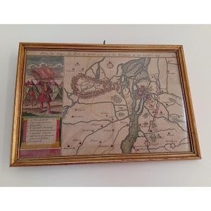 Carte géographique siège du fort de Kehl 1733