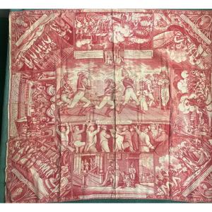 Anti-napoleon Propaganda Scarf Dating From 1813