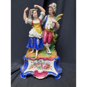 Couple de paysans type Jacob Petit 