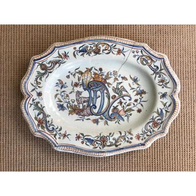 Rouen - Oval Dish In Contoured Edge Faïence