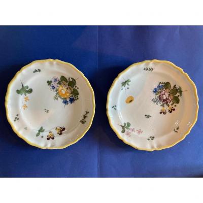 Pair Of Earthenware Plates From Montpellier