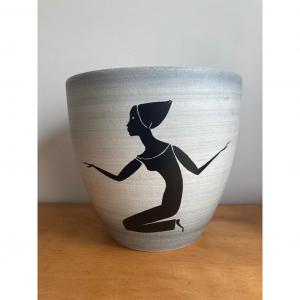 Cache-pot En Céramique De Paul Milet - 1950
