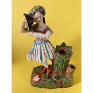 Old Paris Porcelain Inkwell The Dancer