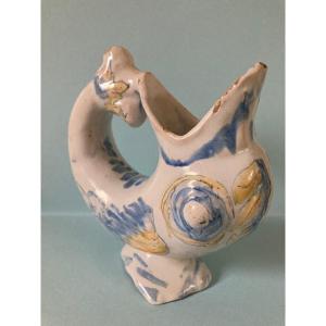 Jug In The Shape Of A Dolphin Earthenware From Nevers Ewer Rouen