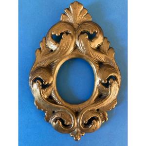 Oval Frame In Carved And Gilded Wood Italy