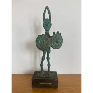 Franco d'Aspro Le Guerrier Sculpture Bronze