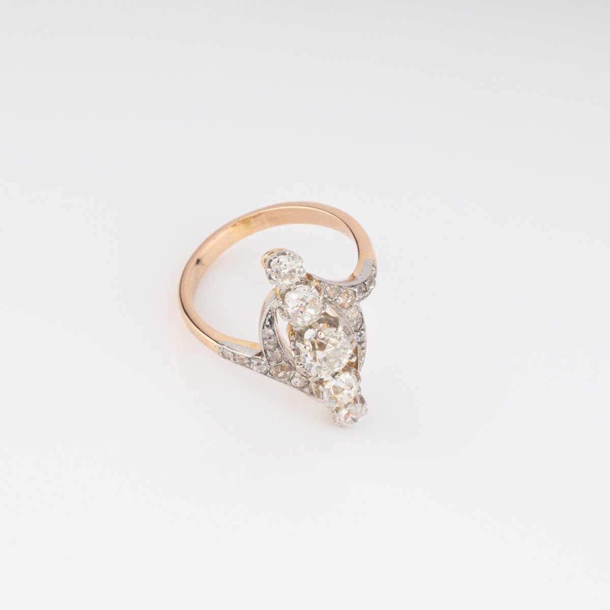 Bague or marquise diamants-photo-3