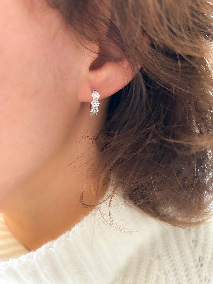 Paires De  Demi Créoles En Diamant-photo-1