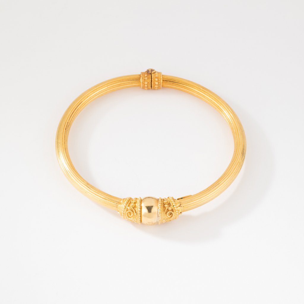 22k Yellow Gold Bangle By Designer Lalaounis-photo-2