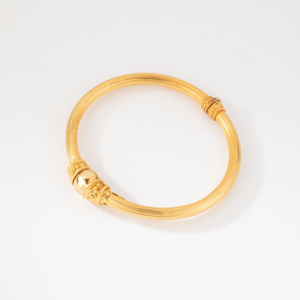 22k Yellow Gold Bangle By Designer Lalaounis-photo-3