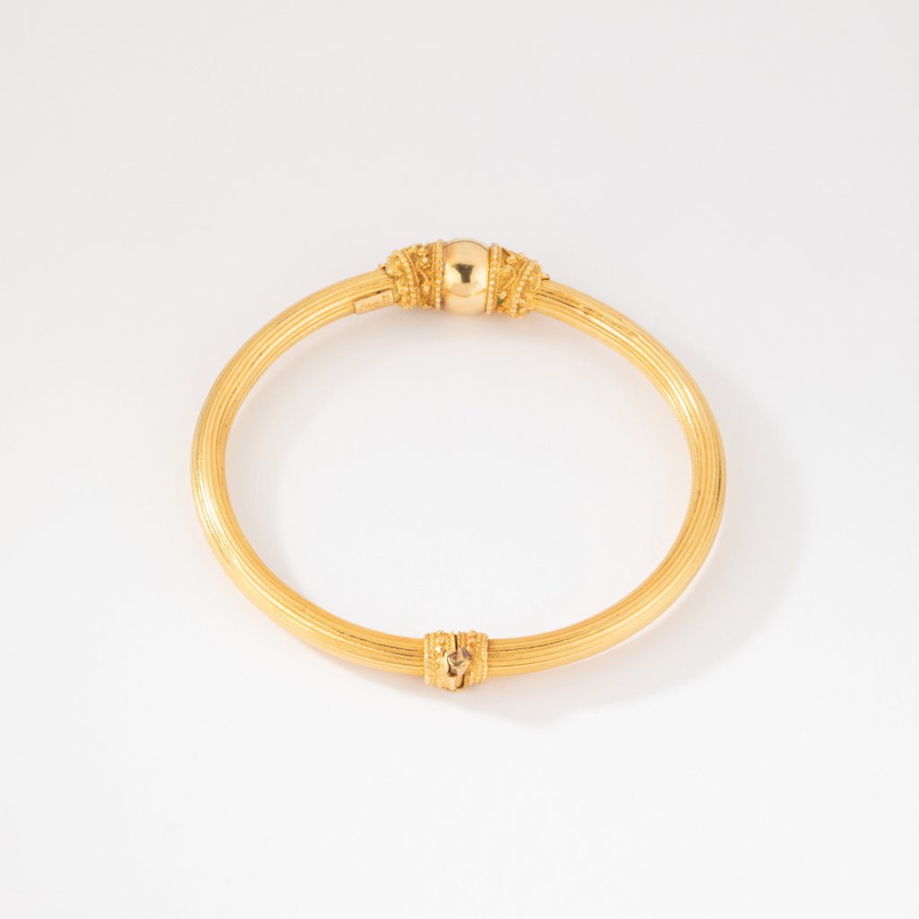 22k Yellow Gold Bangle By Designer Lalaounis-photo-4