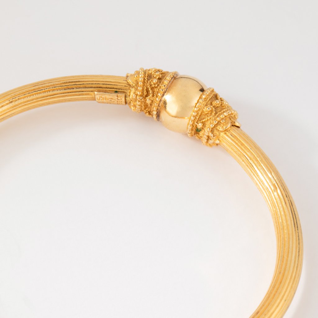 22k Yellow Gold Bangle By Designer Lalaounis-photo-3