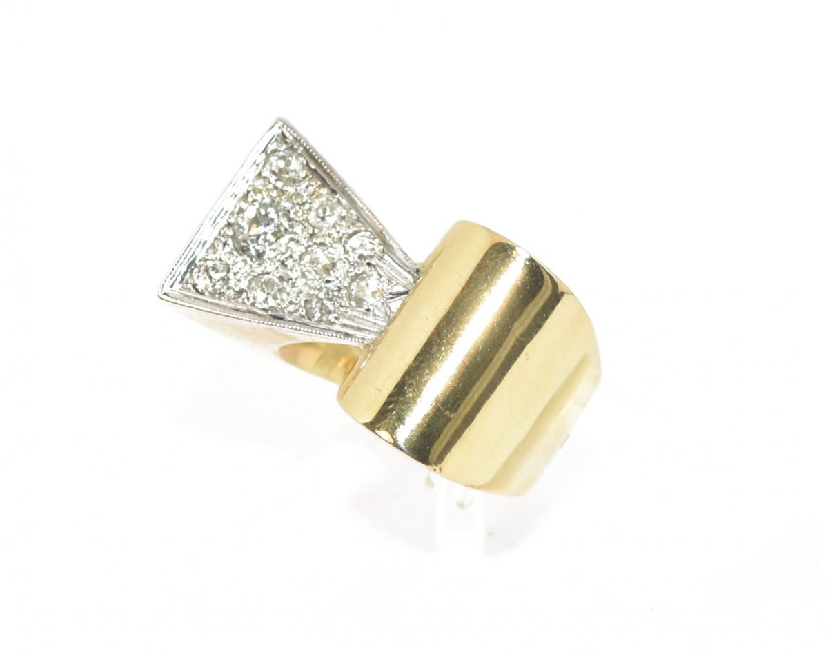 Bague Tank Or Et Diamant-photo-1