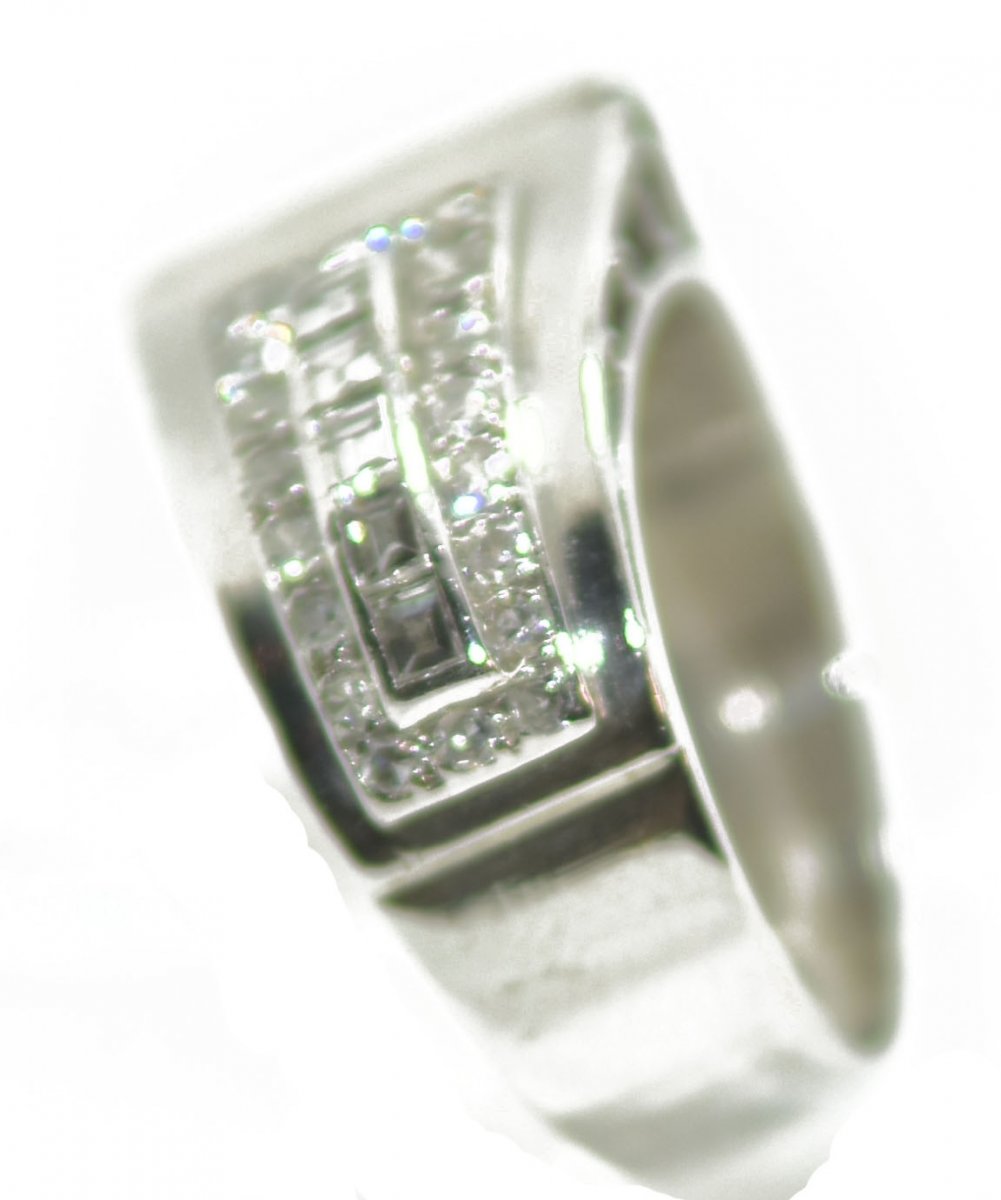 Bague diamant et  platine 1930-photo-3