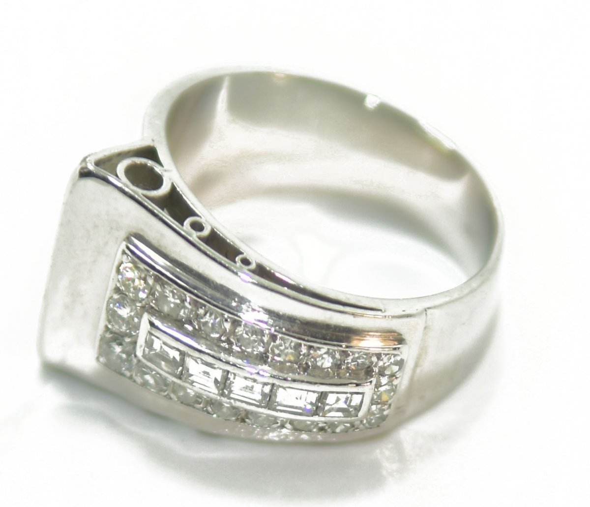 Bague diamant et  platine 1930-photo-1